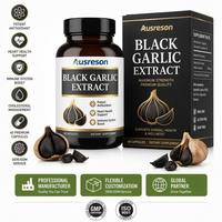 Ausreson OEM Capsules d'extrait d'ail noir pur biologique en gros – Complément pour la santé cardiaque et immunitaire – Capsules d'ail noir chinois