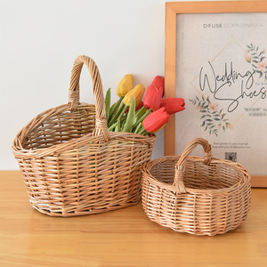 Cesta de Bambú Tejida a Mano, Decoración Ecológica de Jacinto de Agua para Fiestas de Halloween y Pascua, para la Búsqueda de <span class=keywords><strong>Huevos</strong></span> de Pascua y Picnic - Product Image 2