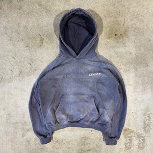 Hoodie personnalisé en usine, vintage, délavé à l'acide, épais, coupe oversize, épaules tombantes, pull décontracté, essentiels - Product Image 5