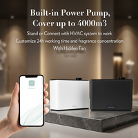 Diffuseur d'arômes commercial électrique en plastique avec contrôle à distance par application WiFi, grande bouteille de 1000 ml, mural, compatible français, sans eau