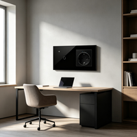 Interrupteur intelligent UBARO en verre trempé 1 voie, prise WiFi UE, USB-A et USB-C, moniteur de consommation, contrôle vocal à distance via l'application Tuya Smart Life