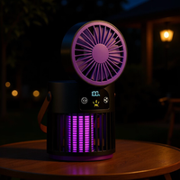 Nouvel appareil anti-moustiques multifonctionnel 2-en-1 avec ventilateur, idéal pour le camping en extérieur et l'utilisation sur le bureau à domicile
