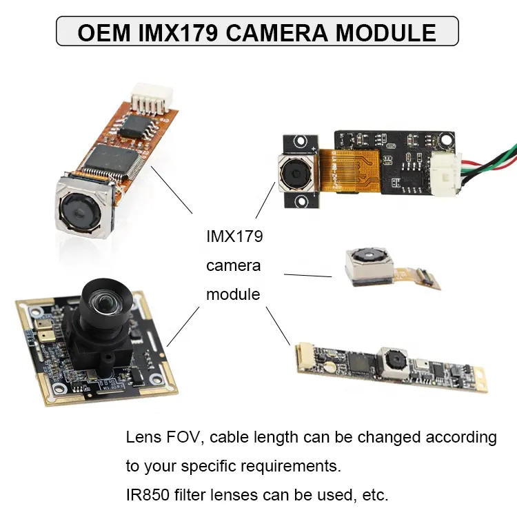 Prix usine 4k FHD 120 degrés grand angle sans distorsion AF FF IMX179 8mp CMOS mini endoscope industriel Module de caméra USB