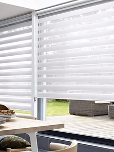 Hai Lớp cuộn lên Zebra Con lăn rèm cửa sổ Rèm hiện đại tuyệt sự riêng tư kiểm soát ánh sáng ngày đêm Shades - Product Image 5