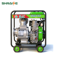 Pompa Air Diesel 6 Inci 150mm Aliran Tinggi 200m3/jam Self Priming Portabel Irigasi Roda Sentrifugal 150KB-6DE OEM RAISE G POWER