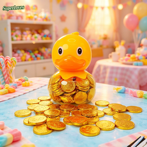 Scatola Solida a Forma di Anatra Carina con Caramelle e Monete di Cioccolato - Regalo di Compleanno Creativo per Bambini, Gadget Divertenti per Feste, Snack per Bambini - Product Image 2