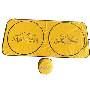 Großhandel Kundenspezifischer Druck Auto-Frontscheiben-Sonnenschutz Doppelkreis Auto-Sonnenschutz Polyester Auto-Sonnenschutz für Windschutzscheibe Faltbar - Product Image 3