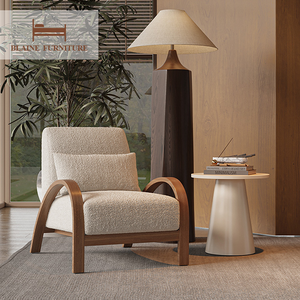 BLAINE Japonais Crème Style Moderne Tufté Designer Unique Tissu Canapé Chaise pour La Maison Chambre Salon Balcon Loisirs Hôtels - Product Image 3