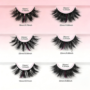 Nuovo design, ciglia finte in pelliccia sintetica effetto visone, 15-30 mm, soffici, con etichetta personalizzata, confezione completa. - Product Image 3