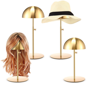 Support de Présentation Réglable en Acier Inoxydable pour Chapeaux, Présentoir Tête de Mannequin pour Vitrine, Organisateur de Chapeaux pour Magasin de Détail - Product Image 2