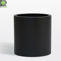 Grande poterie de jardin, cylindre de Surface lisse, couleur blanche, ciment, grande poterie en béton