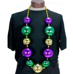 Дешевые фестивальные Джамбо Марди Гры бусы Хэллоуин шары парад ожерелья Новый Орлеан тематическая вечеринка Сувениры оптом - Product Image 6