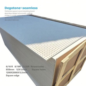 Pannelli Acustici <span class=keywords><strong>in</strong></span> Gesso 4x8, Pannelli Decorativi Perforati Quadrati 8 15 20r, Pannelli Isolanti per Soffitto con Fori per Ufficio - Product Image 6
