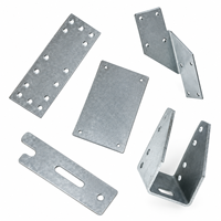 Équerre d'angle plate en acier inoxydable en forme de L, croisée, à un seul côté, standard, zinguée