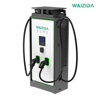 Chargeur de voiture 120 kW OCPP APP, chargeur rapide DC standard US, station de charge EV à double pistolet pour la recharge sur autoroute