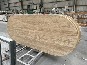 Sang trọng đá tự nhiên bề mặt lớn travertine bàn ăn - Product Image 5