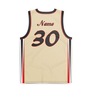 Camiseta de Baloncesto Retro Healy Beige para Hombre, Sin Mangas, Cuello en V, Malla Transpirable, Impresión Sublimada, Corte Regular para Adulto - Product Image 2