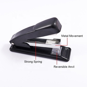 <span class=keywords><strong>Foska</strong></span> dayanıklı Metal zımba siyah yarım şerit masa zımba anti-atlama tam kauçuk taban ile 100 zımba kadar tutar - Product Image 2