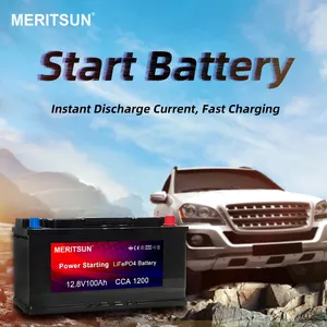 2023 Nieuwe Ontwerp 12V 100ah Lifepo4 Auto Batterij Voor Auto Star Lithium Batterij
