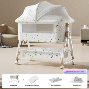 <span class=keywords><strong>Lit</strong></span> d'hôpital pliant portable en métal <span class=keywords><strong>pour</strong></span> nouveau-né avec moustiquaire, berceau multifonctionnel moderne <span class=keywords><strong>pour</strong></span> chambre, hôtel, villa, appartement - Product Image 4