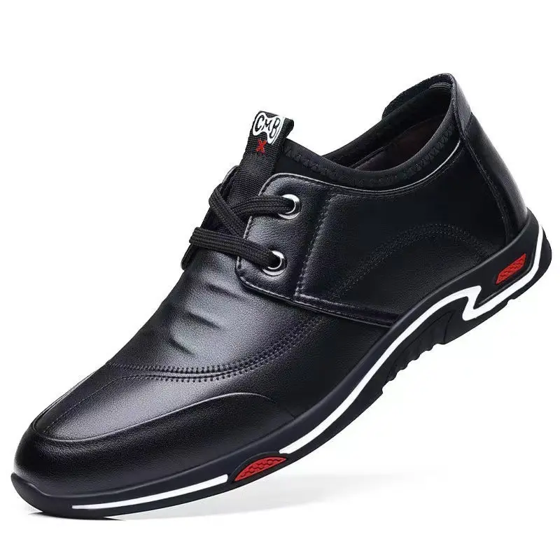 China cheap PU men shoes leather casual shoes for men leather