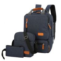 Logo personnalisé Vente en gros d'usine Sac pour ordinateur portable grande capacité 3 en 1 personnalisé Sac à dos avec chargement USB Sac à dos professionnel Ensemble de sacs pour ordinateur portable