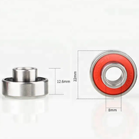 Roulements à billes à gorge profonde hybrides en acier chromé 608zb avec céramique, roulements à billes 608 RS personnalisables pour skateboards et rollers