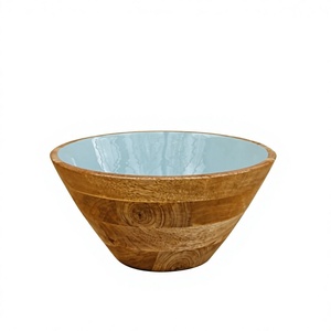 Tazón de Madera Ecológico Hecho a Mano con Interior Blanco, Apto para Lavavajillas y Duradero, Diseño Clásico para Servir Comida en Fiestas - Product Image 5