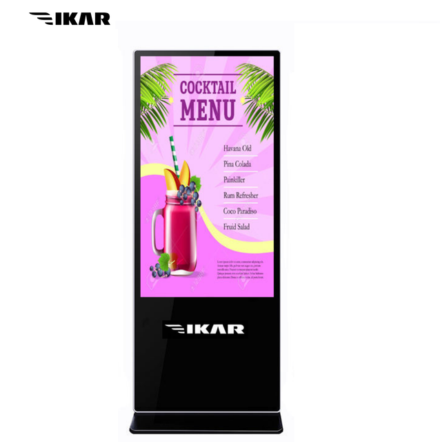 65 Inch Floor Standing Digital Signage 4K LCD Advertising Player Android WiFi Interactive Kiosk for Shopping Mall and Airport