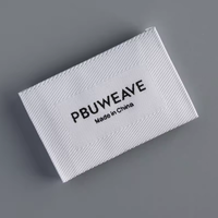 Étiquettes tissées personnalisées de qualité supérieure en coton haute densité, étiquettes pliables pour vêtements, étiquettes tissées pour col, étiquettes principales pour logo