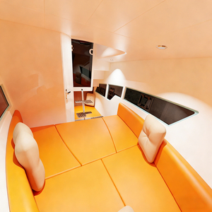 Yacht de plaisance en fibre de verre de 25 pieds avec 2 cabines, pont de luxe avec canapé, moteur hors-bord pour la navigation côtière - Product Image 5