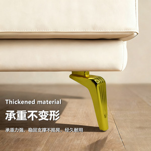 Pied de meuble en métal Wansheng Sickle Leg Striped H305, non réglable, pour table basse, canapé, chevet. - Product Image 2