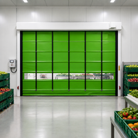 Porte rapide empilable en PVC résistante au vent pour grande ouverture de chargement industriel