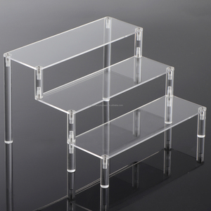 40pcs Transparent 3 Couches Acrylique Stand Display Rack Acrylique Stand Risers pour Parfum Jouet Figure Display Cases - Product Image 4