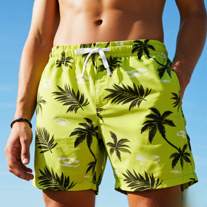 One-Stop OEM ODM Service High Waisted Quick Dry <strong>Swimshorts</strong> Swim Trunks Men Boardshorts Boxer Liner 3 Inch Beach Shorts - Product Image 4