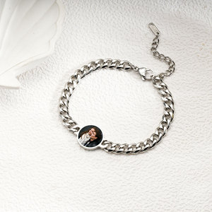 Pulsera de Acero Inoxidable con Foto Personalizada Uionen, Pulsera Termosensible Activada por Temperatura - Product Image 4