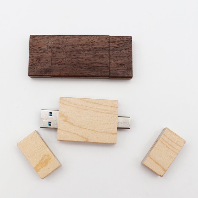 Wooden Type C Otg 1GB 2GB 4GB 8GB USB 2.0 3.0 16gb Pen Thumb Drive Bulk 32GB Usb Flash Drive Maple Bamboo Walnut Pen Drive