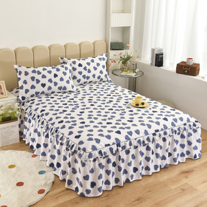 Juego de Sábanas Planas con Diseño de Flores y Plantas Coloridas, Estampado de Corazones Estilo Nórdico, Algodón, Nueva Llegada - Product Image 4