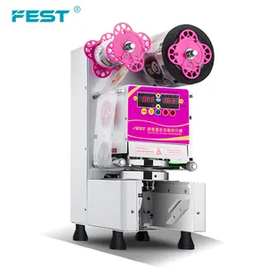 FEST Boba Cup Sealing Machine Bubble Tea Equipment Ce Cup Sealer Plastic Automatic Cup Sealer