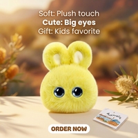 Jouet en peluche lapin interactif AI certifié ASTM pour l'éducation précoce des bébés, léger, portable, pendentif de sac à dos, mignon