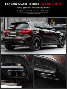 Embouts d'échappement SYPES pour Mercedes Benz W176 W177 A180 A200 A260 up <span class=keywords><strong>A45</strong></span> CLA45 GLA45 304 Acier inoxydable Double embout carré de silencieux - Product Image 4