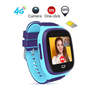 عالية الجودة للماء الجبهة HD كاميرا 4G دردشة الفيديو gps الأطفال الاطفال ساعة يد ذكية بجهاز تتبع ووتش