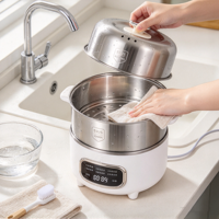 Cuiseur à œufs électrique numérique intelligent en acier inoxydable 304, cuiseur vapeur multifonction pour le petit-déjeuner, la cuisson des œufs et des légumes
