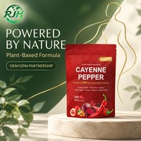 Gélules de Poivre de Cayenne 3000mg OEM/ODM avec Pépins de Raisin, Aubépine, Poivre Noir, Curcuma, Betterave, Vitamine D3 K2, 240 gélules, Sans OGM