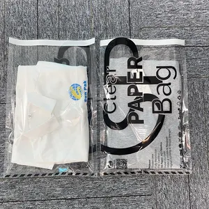Tas depan kertas lapisan plastik tas Selo papermart