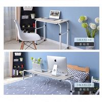 Bureau mobile pour ordinateur portable, table réglable pour lit, support de bureau surélevé pour lit d'hôpital avec tiroirs latéraux