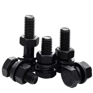 Boulons hexagonaux <span class=keywords><strong>en</strong></span> acier au carbone galvanisé à chaud M6 M8 M10 M12 M16 avec tête hexagonale M18 x 1,5, écrous et boulons BSF - Product Image 1