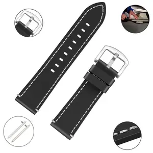 Hand stitch Calfskin Leather Watch Band Strap for Huawei Honor Magic Watch Dream GT GT2 2 SE GS Pro 42mm 46mm