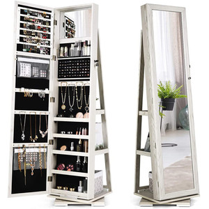 <span class=keywords><strong>Espejo</strong></span> de <span class=keywords><strong>Cuerpo</strong></span> <span class=keywords><strong>Entero</strong></span> con Gabinete para Maquillaje y Joyas, Armario con <span class=keywords><strong>Espejo</strong></span> para Joyas, Mueble de Salón Moderno - Product Image 4