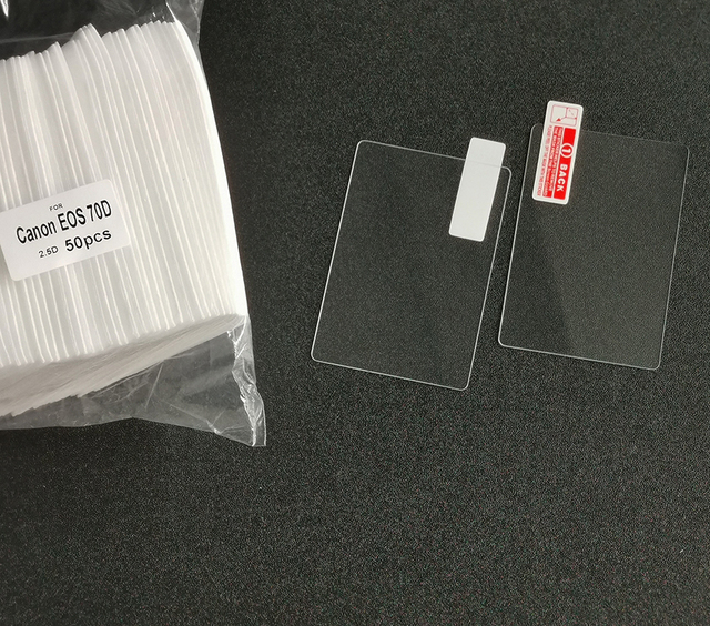 Super clear 9H 0.3mm Tempered Glass Screen Protector for Canon 60D/600D/70D/80D/5D Mark IV/5D3/5DS/5DSR/5D4/77D/760D/EOS R/100D